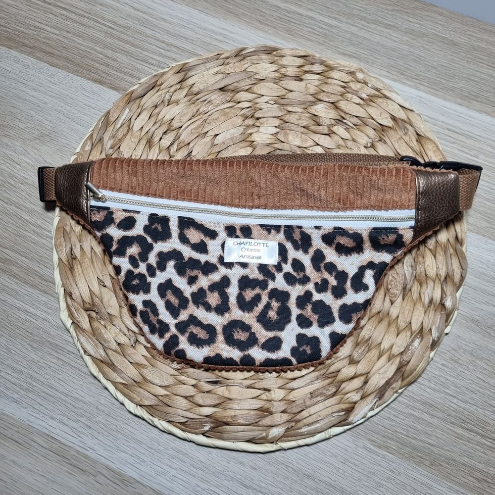 Sac banane Léopard Brown XS