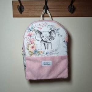 sac a dos éléphant rose (1) sac à dos Éléphant rose