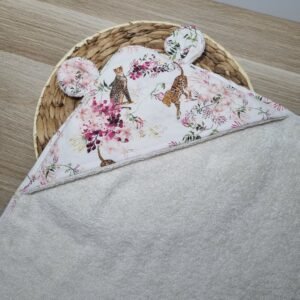 Sortie de bain Guépards écru