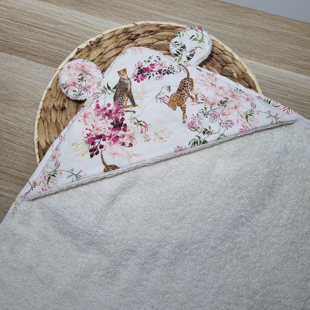 Sortie de bain Guépards écru