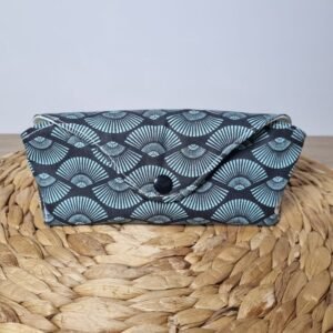 Etui à lunettes Eventails bleus