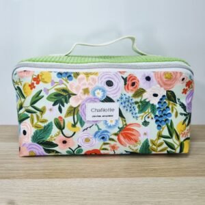 Trousse grande ouverture Fleurs vertes