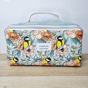 Trousse grande ouverture Mésanges vert d'eau
