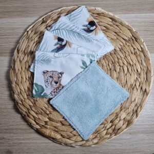 5 lingettes lavables Savane