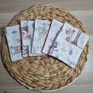 Lot de 5 Débarbouillettes Forêt