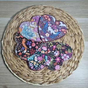 5 lingettes lavables Cœur Lixy