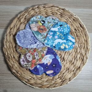 5 lingettes lavables Cœur Lixy