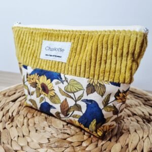 Pochette bicolore Corbeaux et tournesols