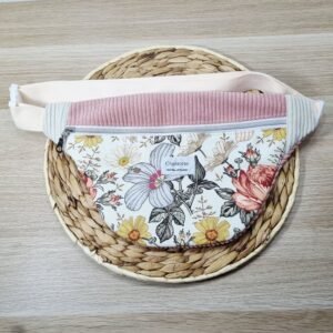 Sac banane Fleurs vintage roses