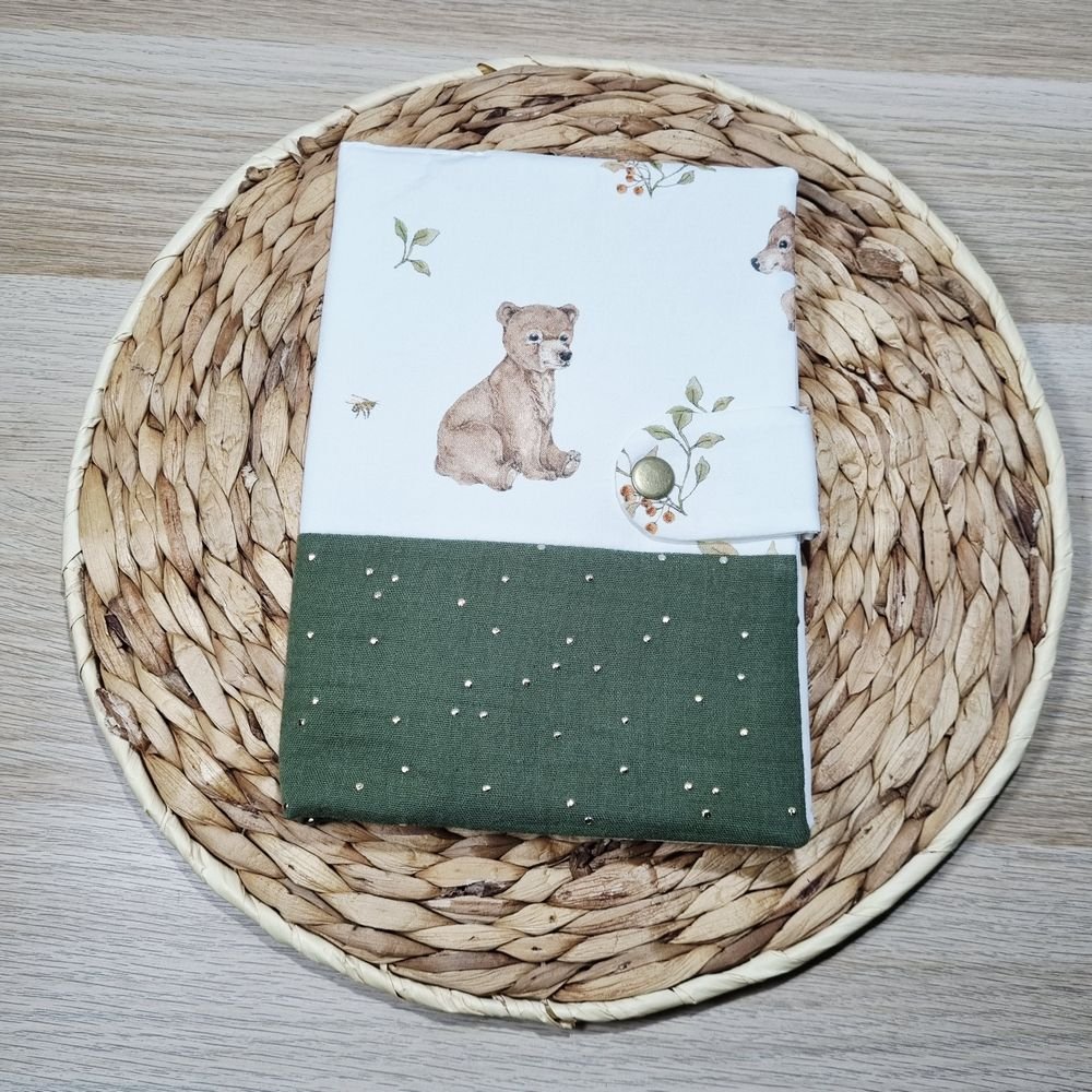 Protège carnet Ours brun