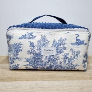 Trousse grande ouverture Jouy bleu